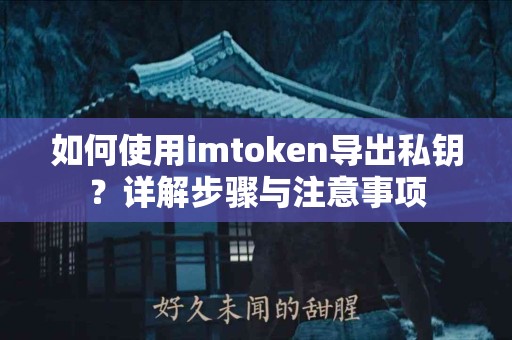 如何使用imtoken导出私钥？详解步骤与注意事项