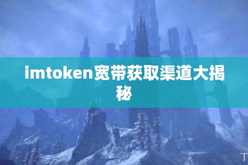 imtoken宽带获取渠道大揭秘