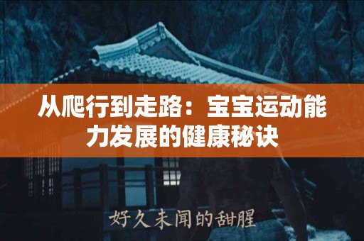 从爬行到走路：宝宝运动能力发展的健康秘诀